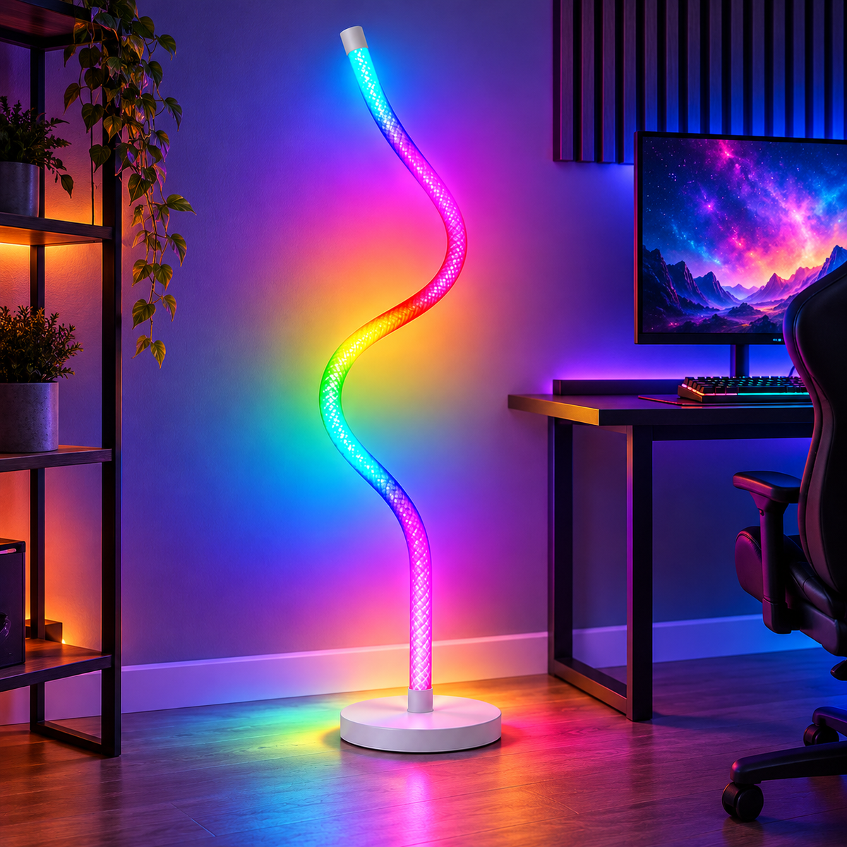 Lampadar RGB pentru zona de gaming