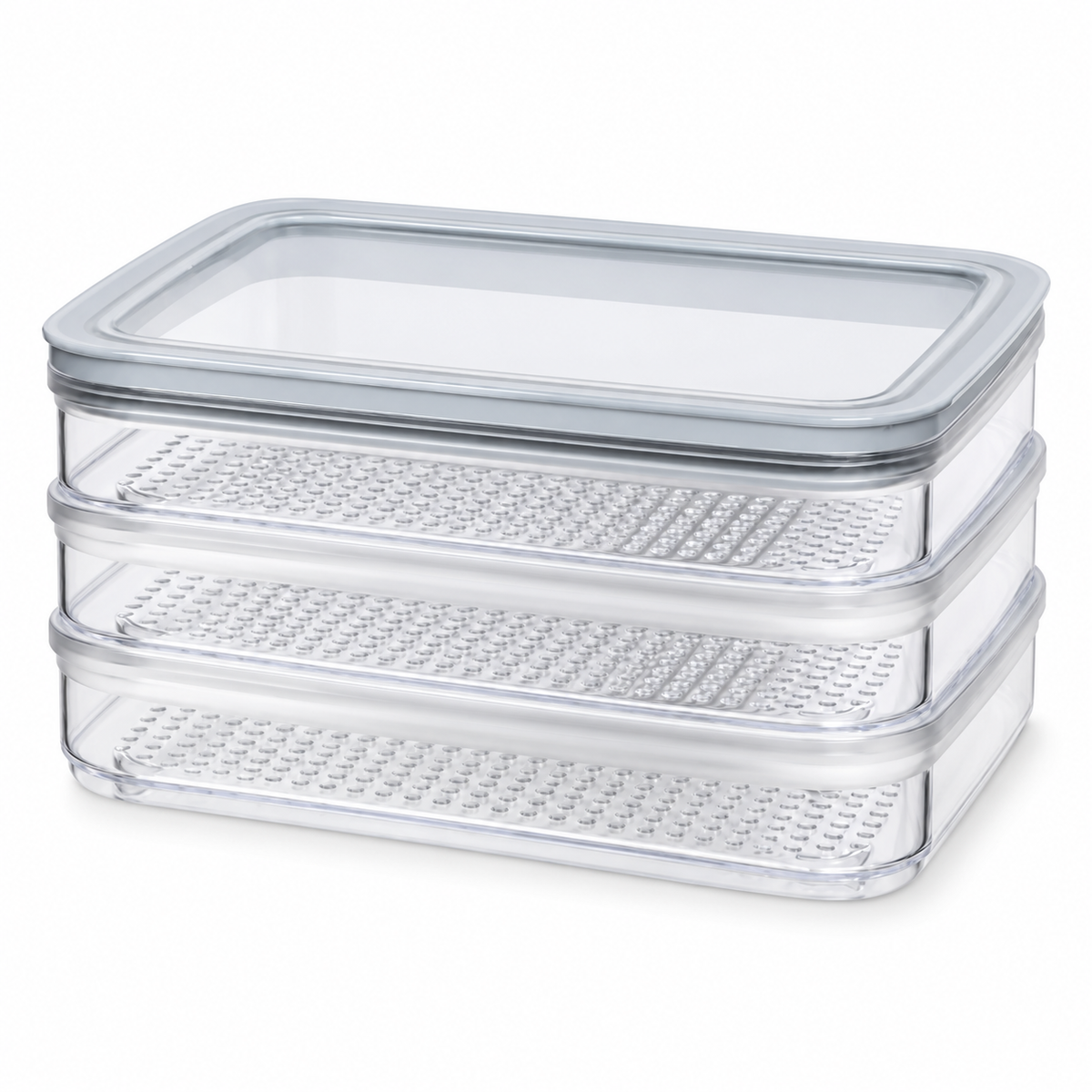 Set de trei caserole transparente Curver cu capace