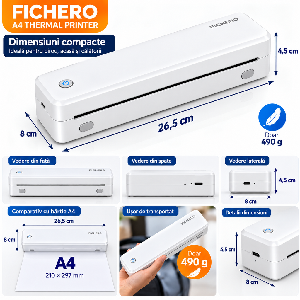 Fichero A4 - dimensiuni