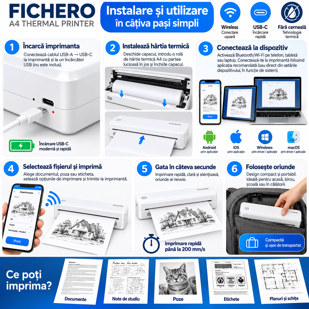 Fichero A4 - instalare și utilizare