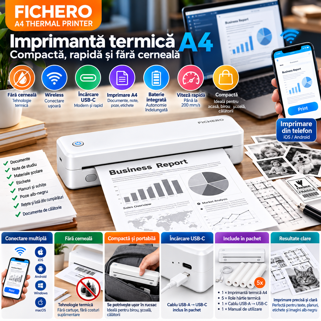 Fichero A4 - prezentare funcții și avantaje