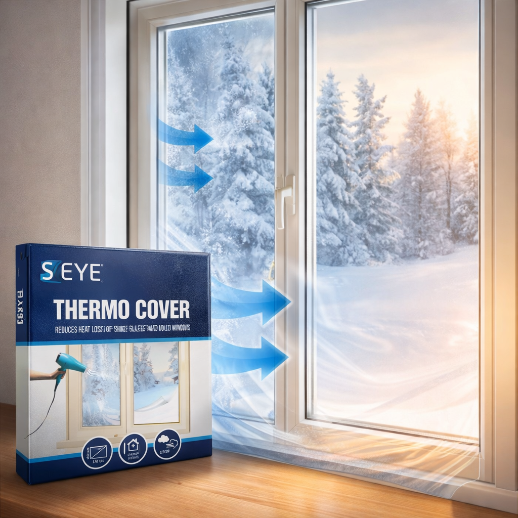 Folie izolatoare ferestre S-Eye 170 x 150 cm pentru reducerea pierderilor de căldură