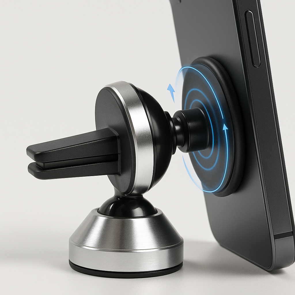 Suport auto magnetic S-Eye pentru telefon, prindere pe grila de ventilatie, rotire 360