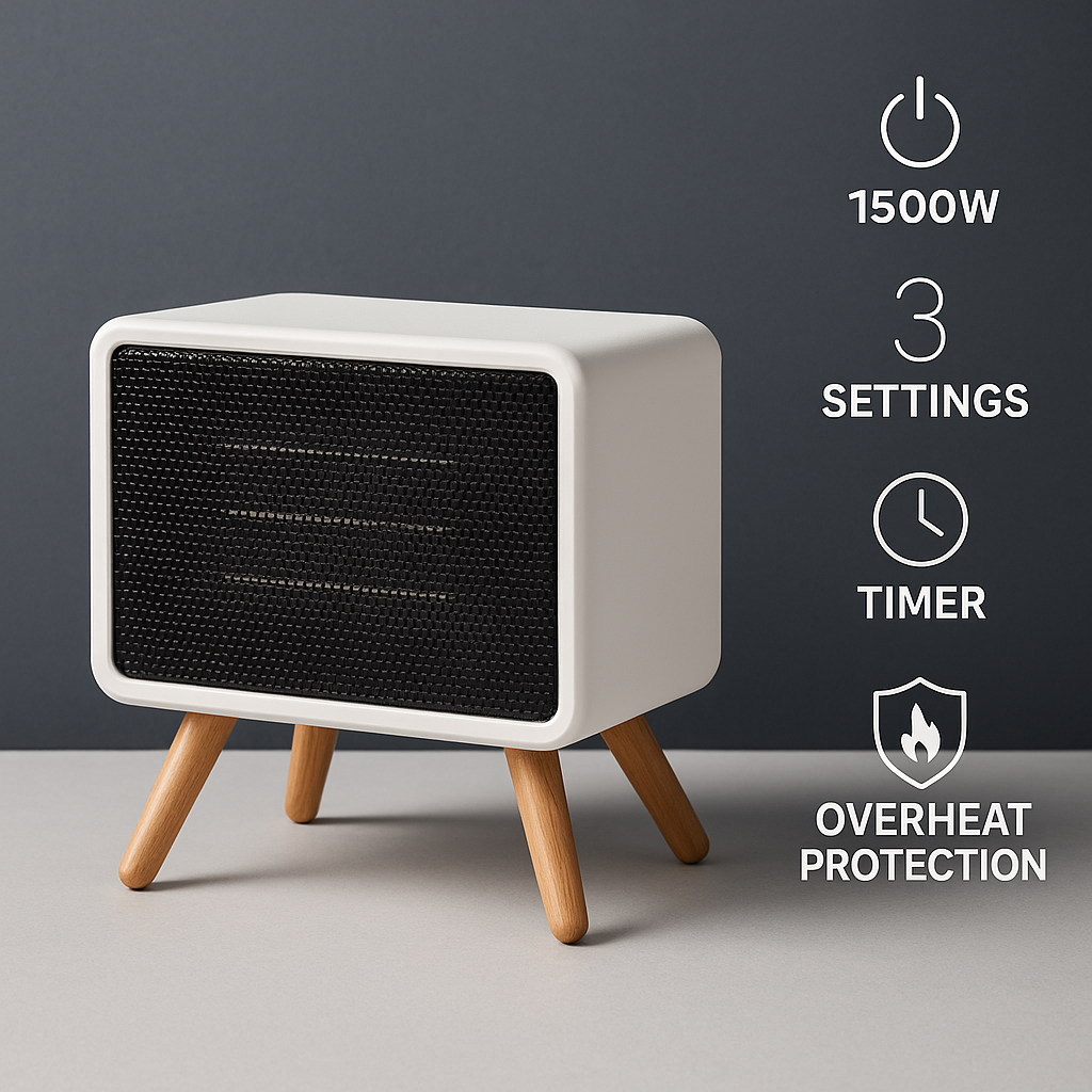 Încălzitor Ceramic S Eye 1500 W pentru camere de 10 până la 15 mp