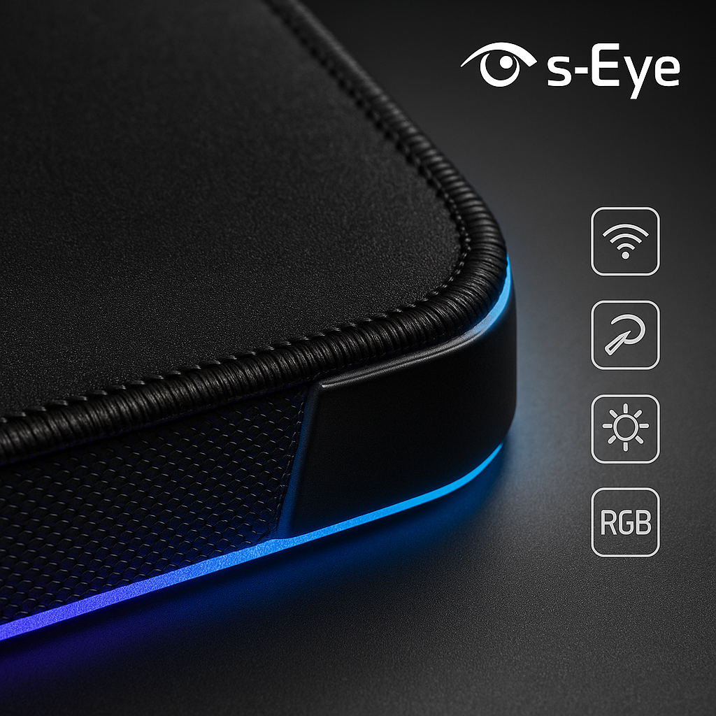 Mouse Pad RGB s-Eye XXL, Control Wi-Fi, Iluminare Inteligentă, 90x30cm