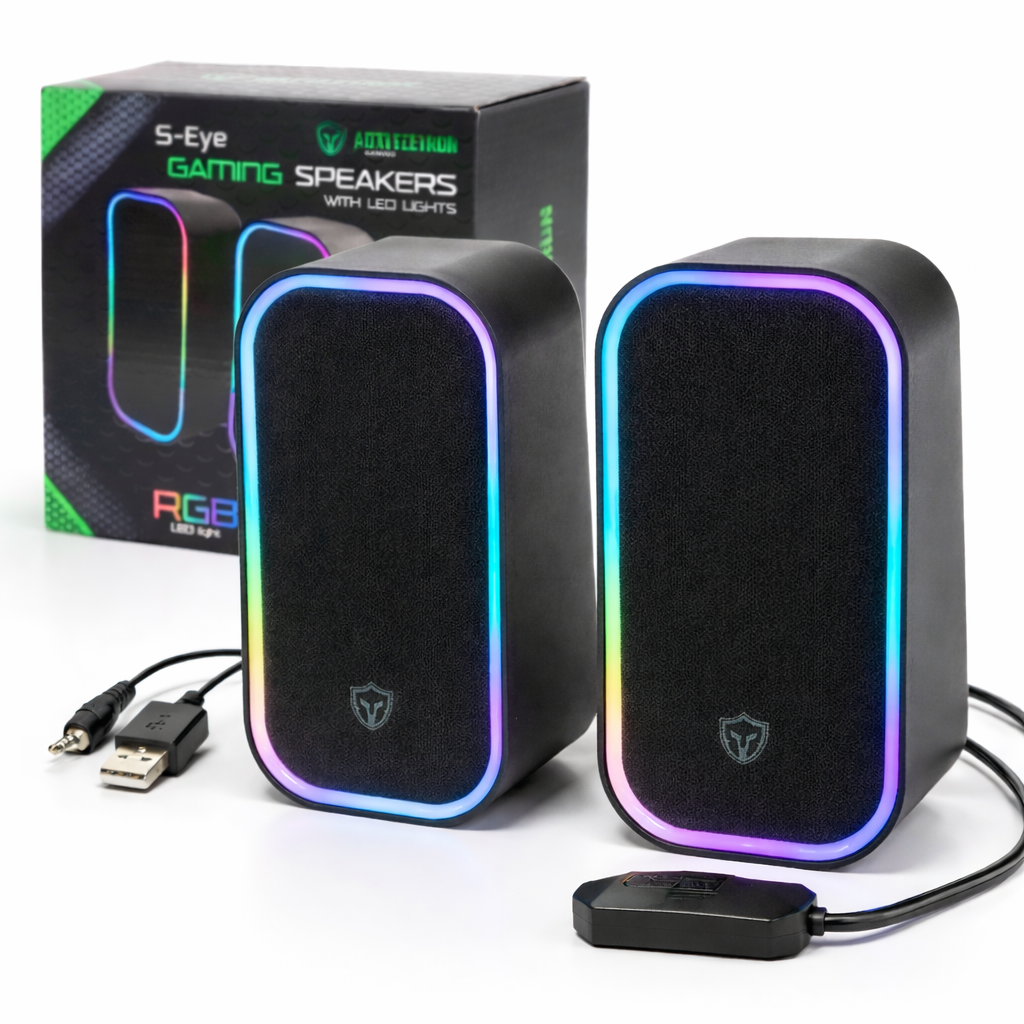 Boxe PC Gaming S Eye Battletron RGB, 10 W RMS, USB, Jack 3.5 mm