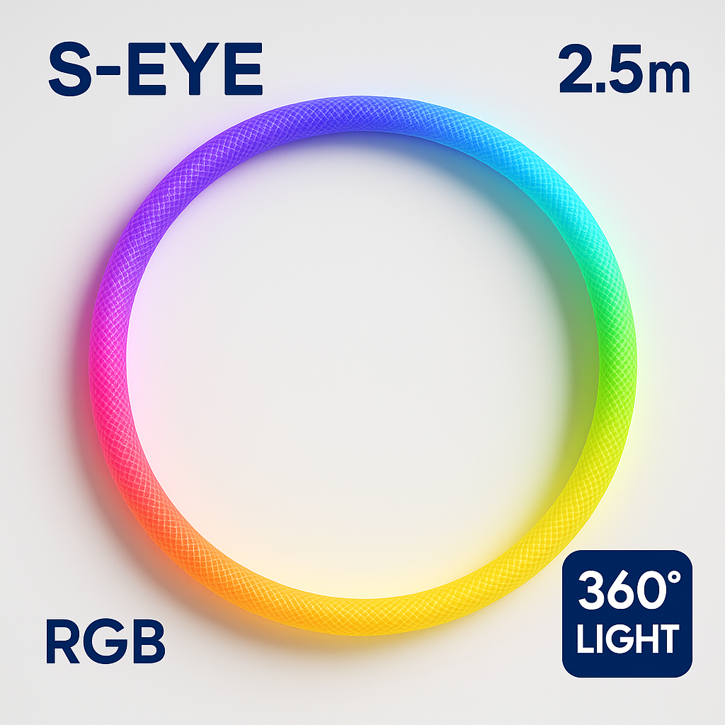 S-Eye Tub luminos RGB 2.5 m cu material textil flexibil si control remote