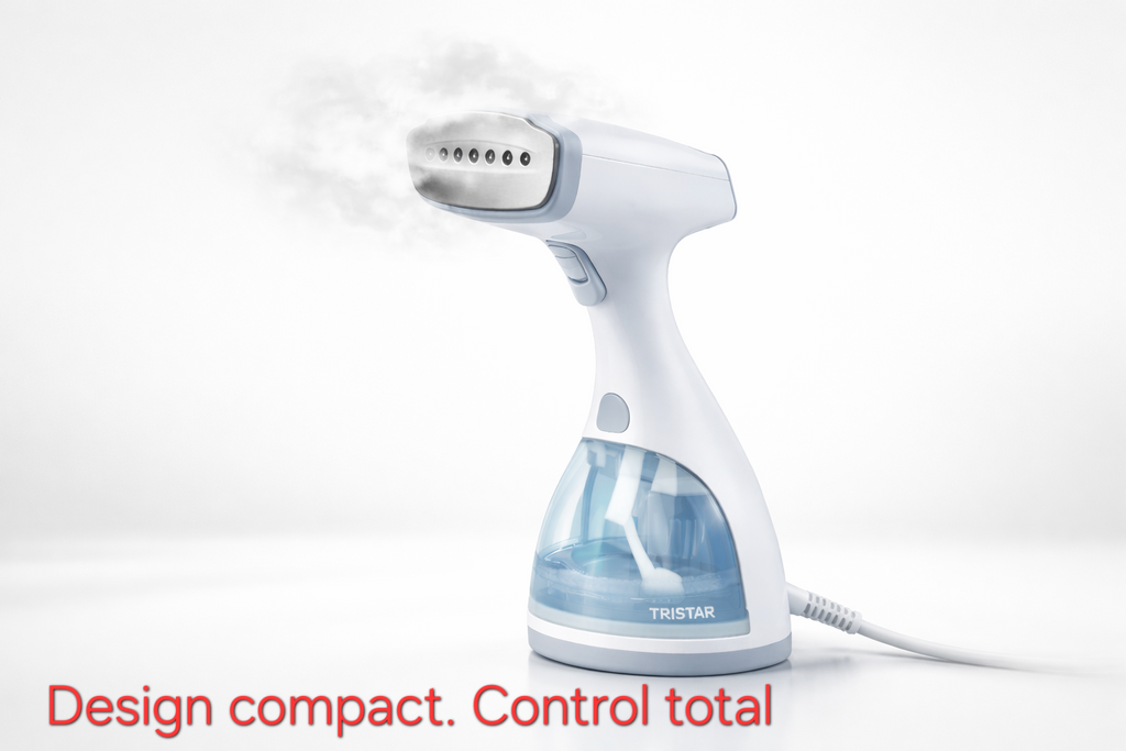 Calcator vertical cu abur s-Eye Tristar 1500W, abur continuu 25 g minut, rezervor 0.3L