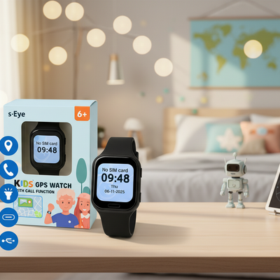 Smartwatch s-Eye pentru Copii cu GPS, Apel SIM și Localizare în Timp Real
