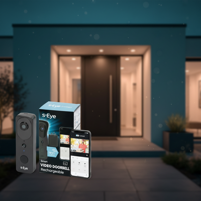 🔔 Sonerie Video Smart S-Eye WiFi – Camera HD 1296P, Baterie Reîncărcabilă, Audio Bidirecțional