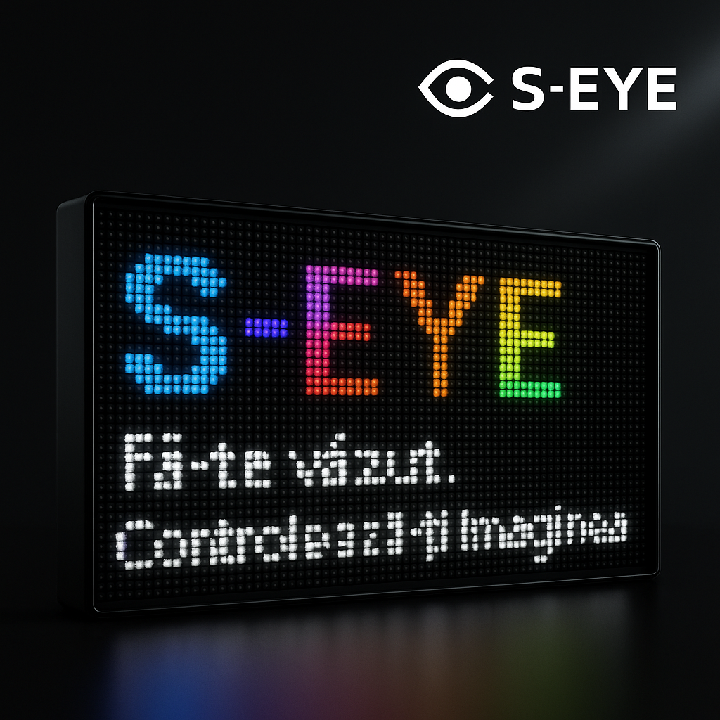 Tabla LED S-Eye 130×130 mm – Personalizabila prin Aplicatie Mobila iOS & Android