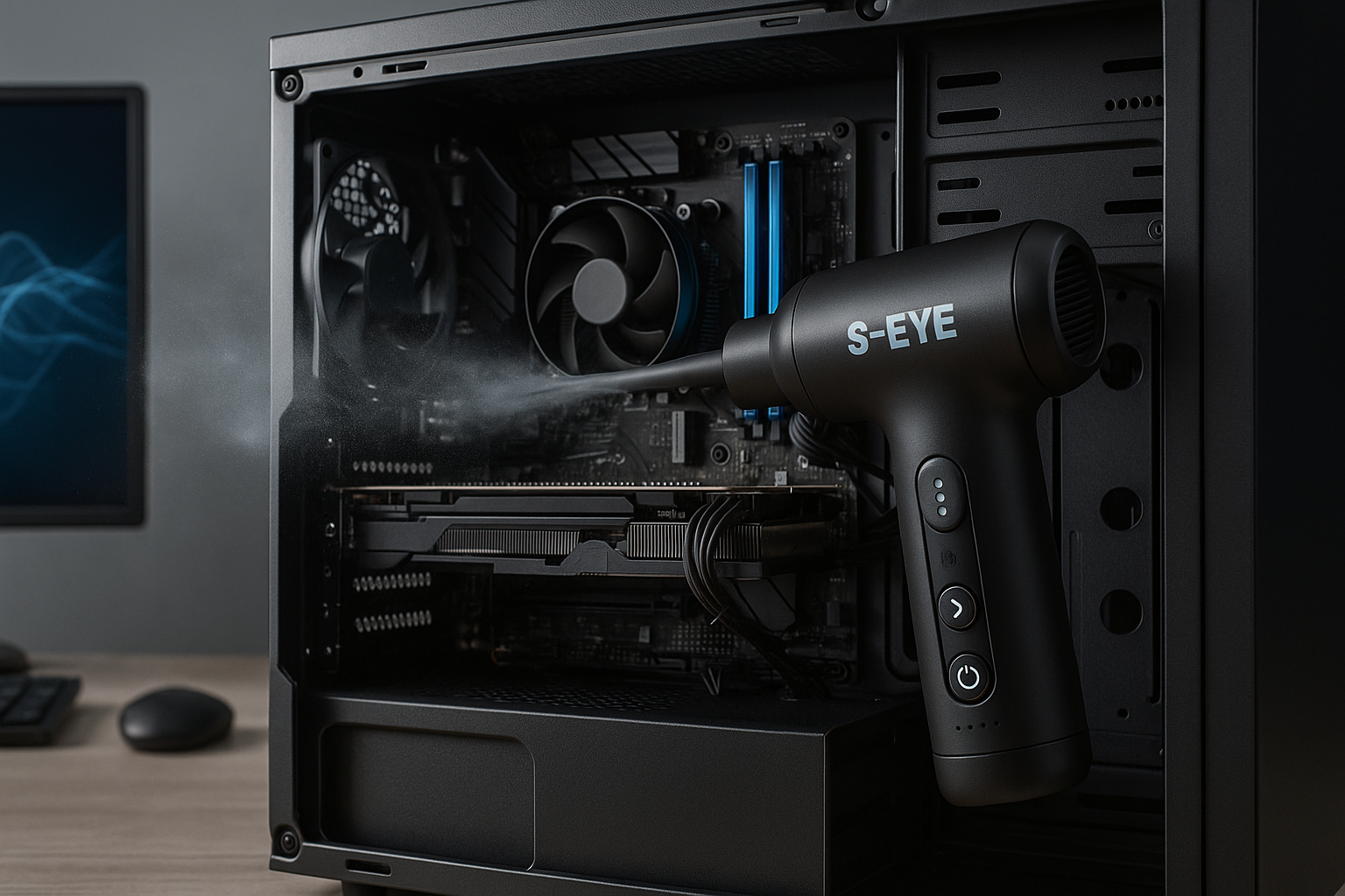 Suflanta S-Eye Turbo 8V 110000 RPM USB-C cu Set Accesorii pentru Curatare Profesionala