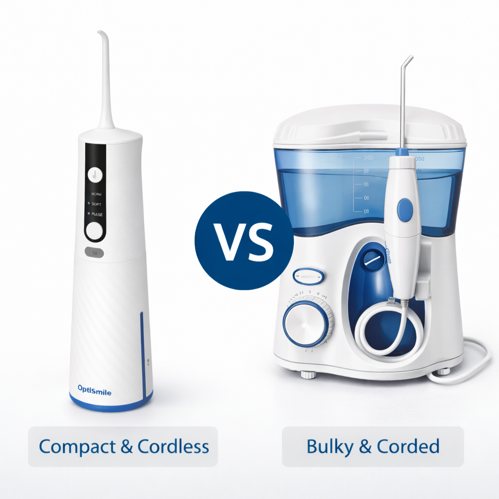 Irigator bucal s Eye OptiSmile portabil cu jet de apa 3 moduri USB C