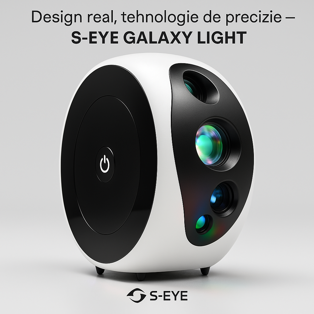 Proiector Laser RGB S-Eye Galaxy Light, Cer Instelat, Telecomanda si Timer Inteligent pentru Relaxare