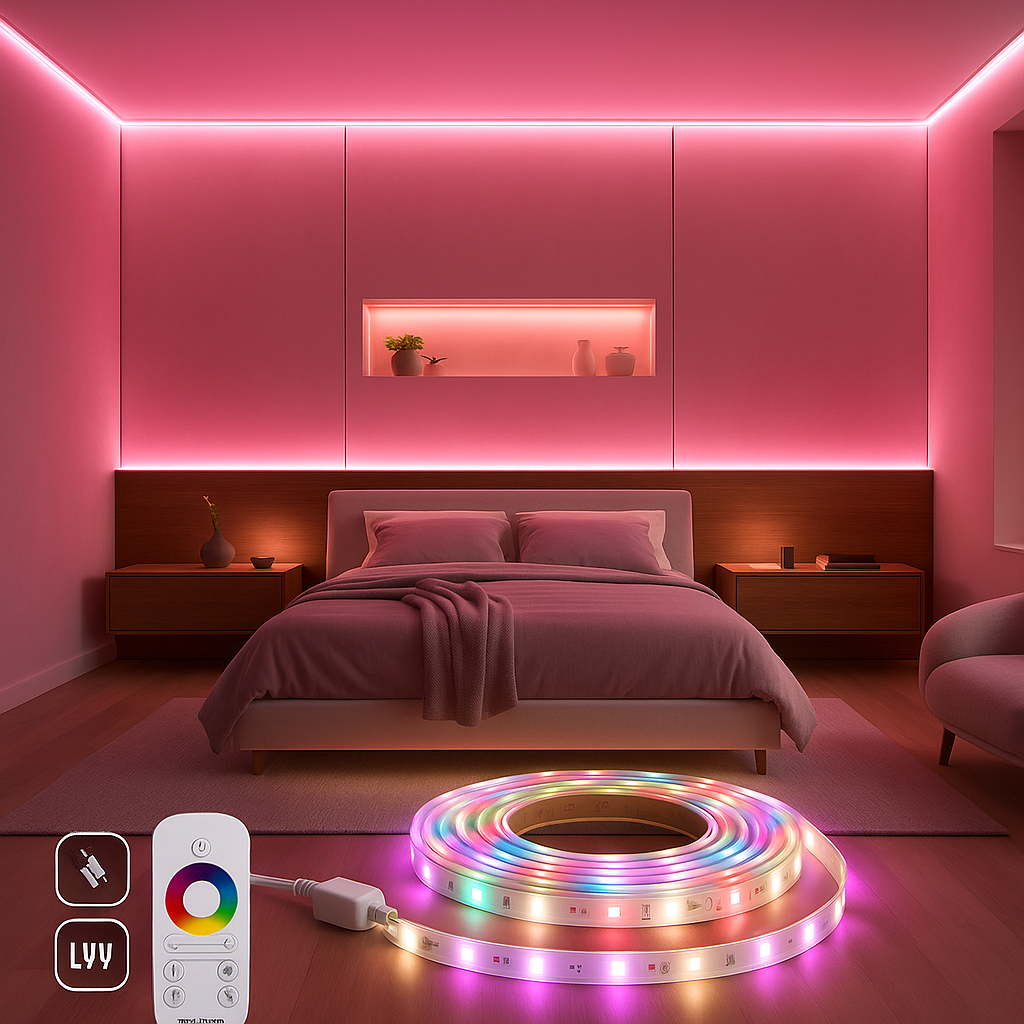 Bandă LED Philips RGB 5m, 24W, 1500 lm, telecomandă, 256 culori, iluminare ambientală