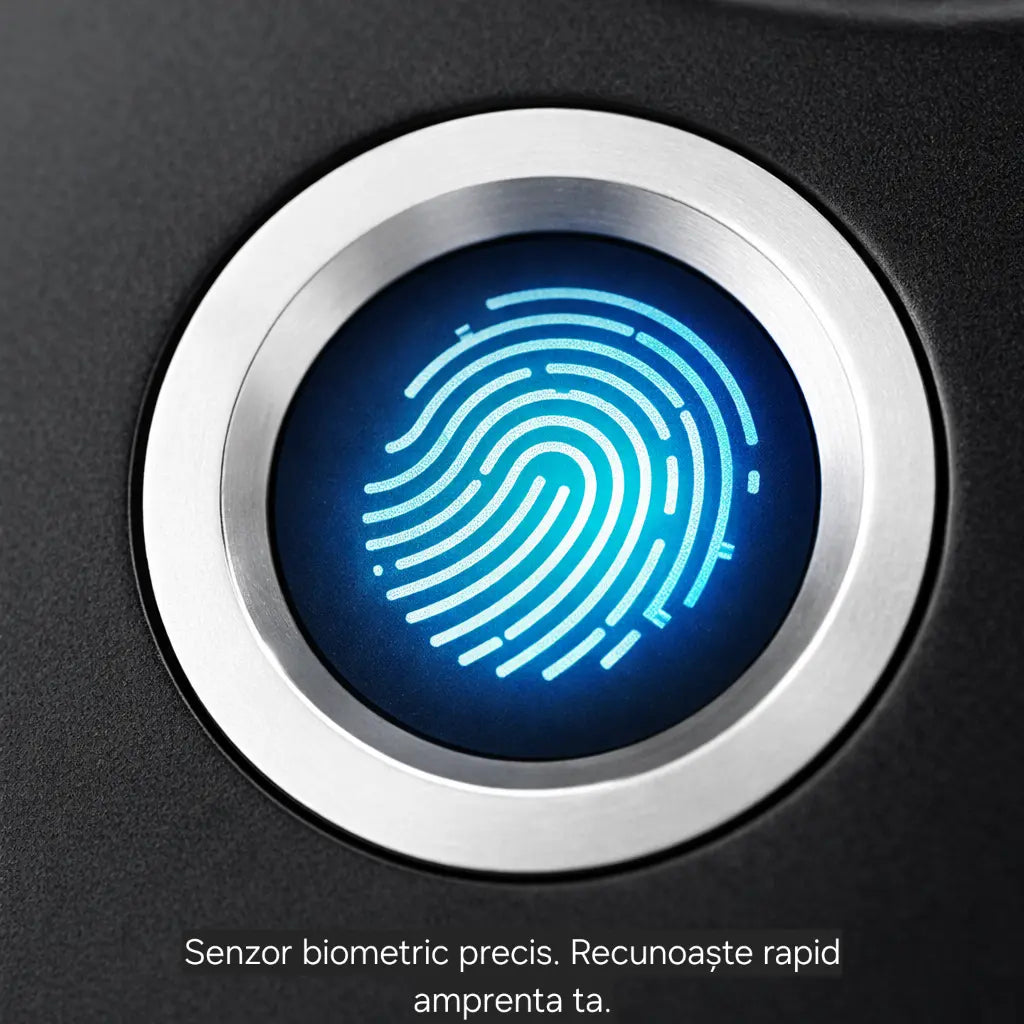 Lacăt inteligent s-Eye cu amprentă, aplicație Tuya, fără cheie, USB reîncărcabil, IP65, negru