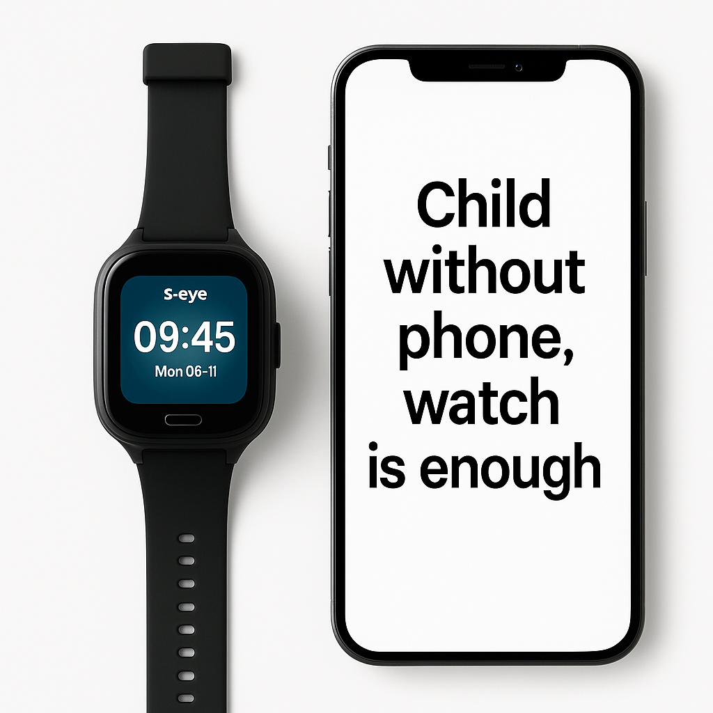 Smartwatch s-Eye pentru Copii cu GPS, Apel SIM și Localizare în Timp Real