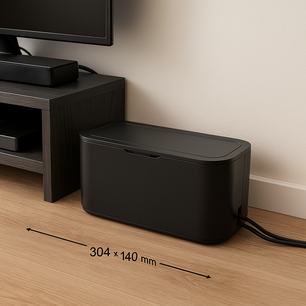 Cutie organizare cabluri S-Eye cu 5 prize USB-A USB-C și capac de protecție