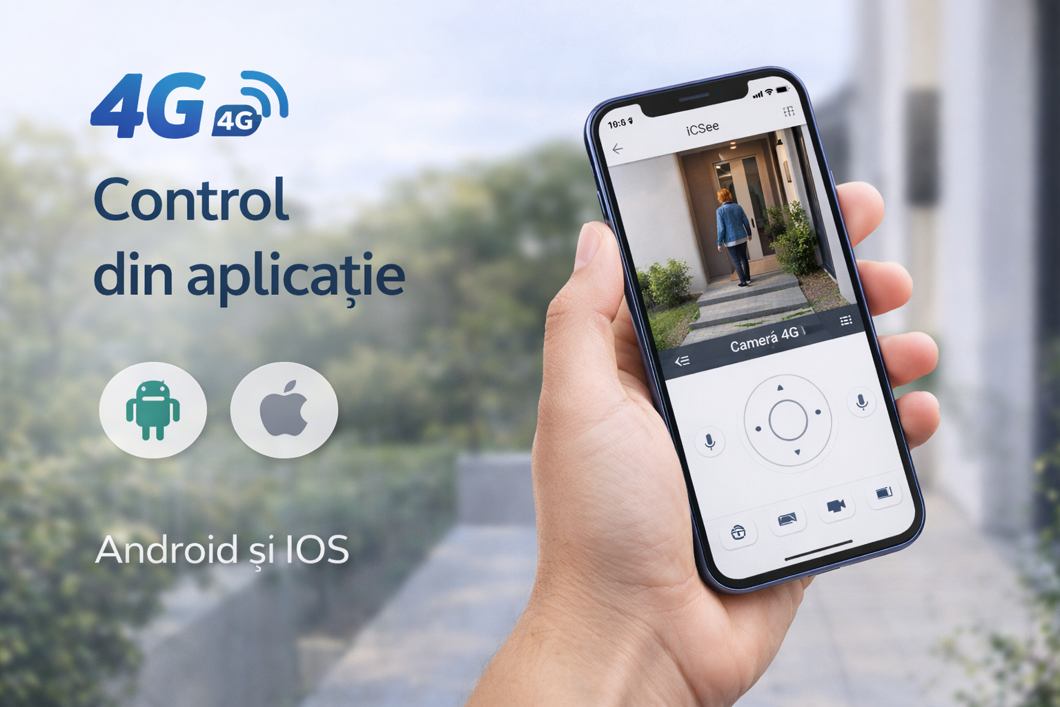 Cameră supraveghere S-Eye WiFi PTZ 6MP, zoom optic 10X, detectare persoane, vedere nocturnă color