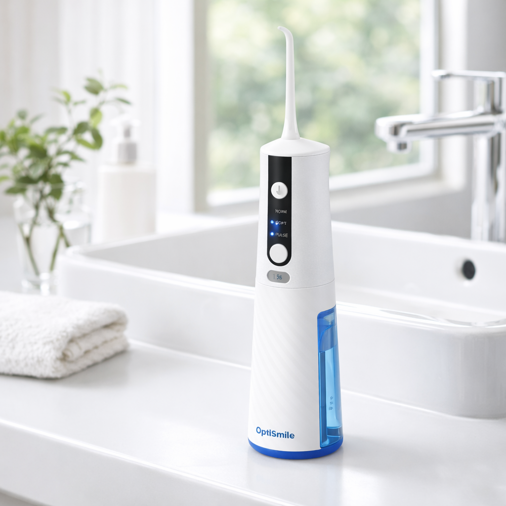 Irigator Bucal S-Eye OptiSmile Portabil cu Jet de Apa, 3 Moduri, USB-C