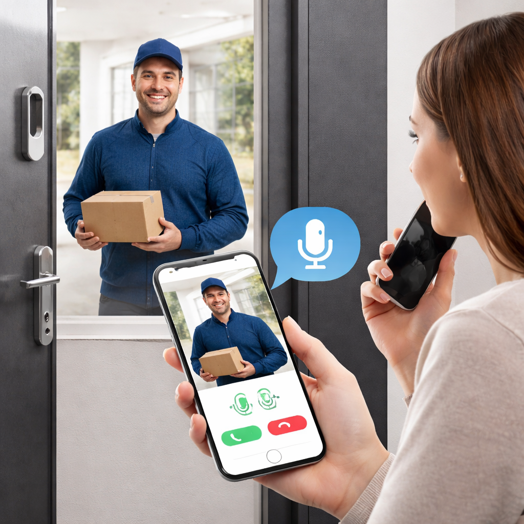 Sonerie Video WiFi Mini cu Cameră HD, Audio Bidirecțional, Detecție Mișcare PIR, Viziune Nocturnă, ABT 2010