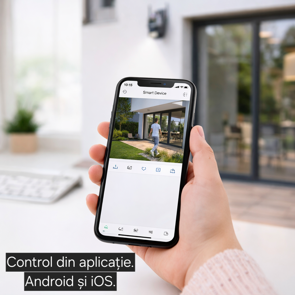 Cameră supraveghere S-Eye WiFi PTZ 6MP, zoom optic 10X, detectare persoane, vedere nocturnă color