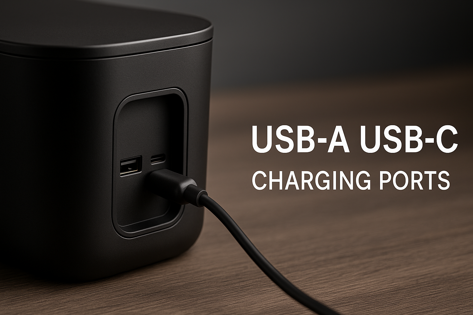 Cutie organizare cabluri S-Eye cu 5 prize USB-A USB-C și capac de protecție