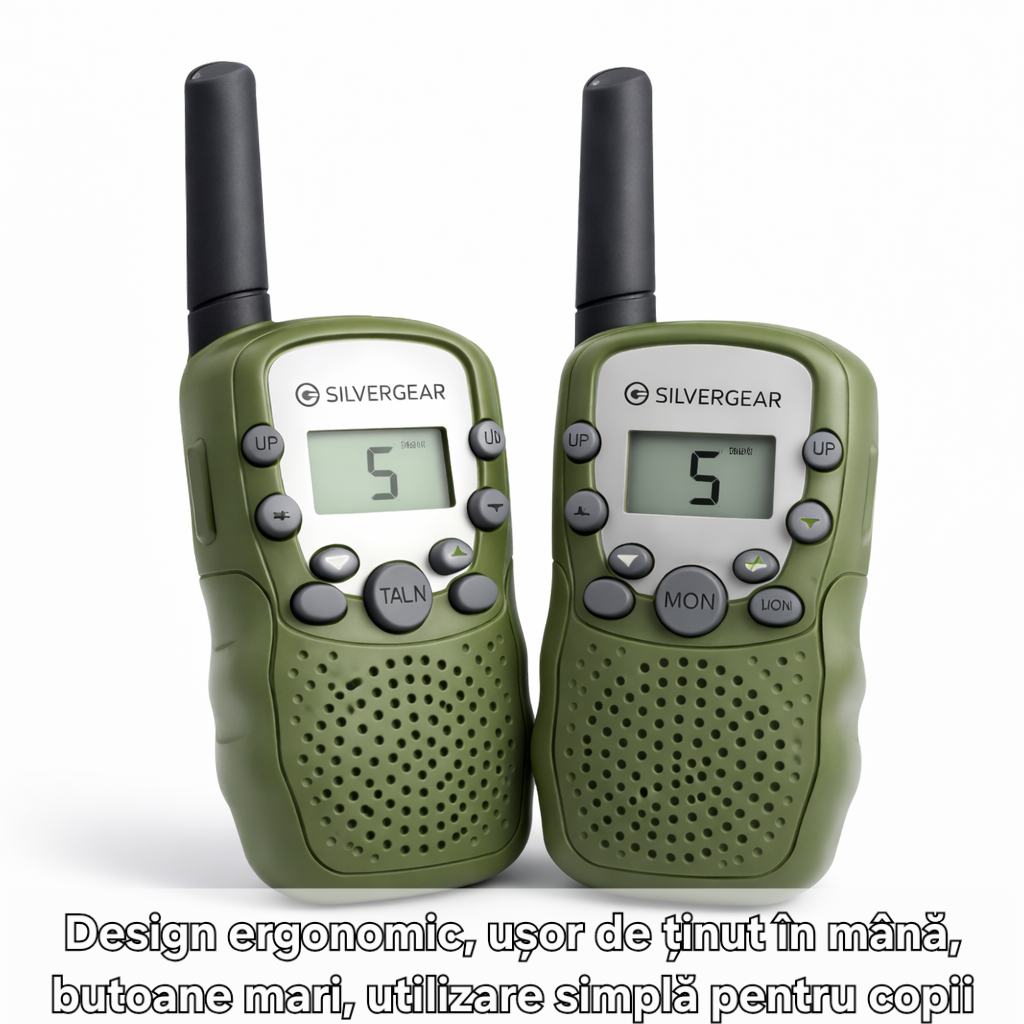 Stație Walkie Talkie copii S Eye set 2 bucăți cu lanternă LED și rază până la 3 km