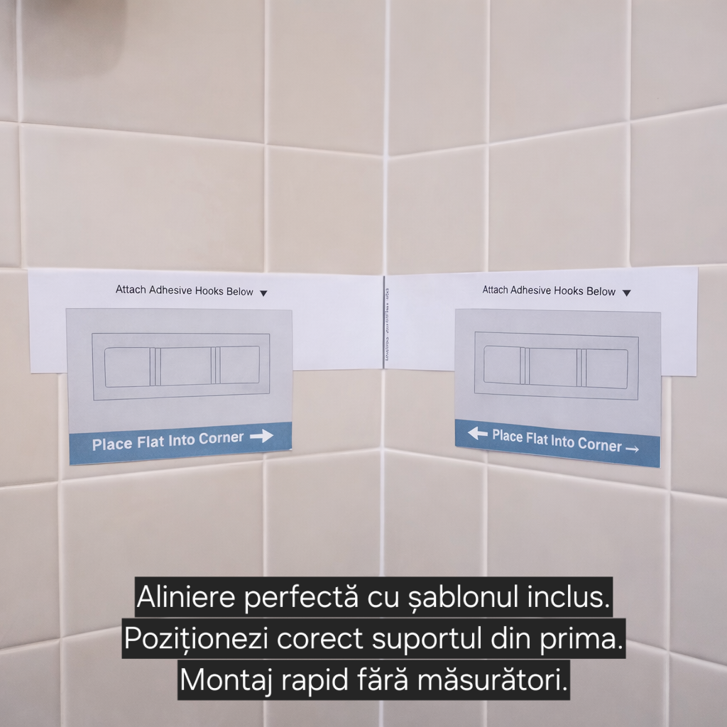 Suport Rotativ Baie S-Eye 360°, Montaj Fara Gaurire, Organizator Cosmetic Rezistent la Umezeala