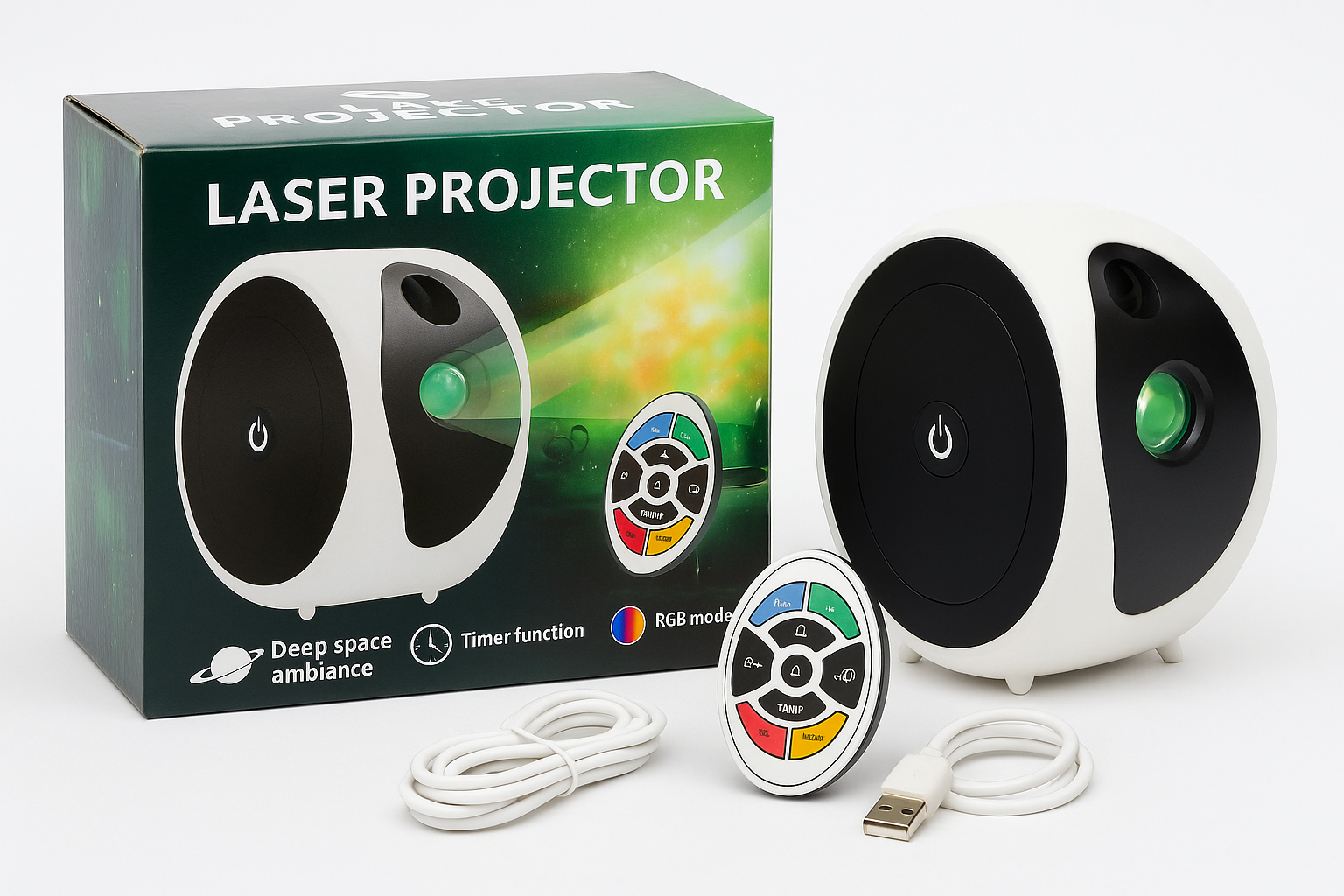 Proiector Laser RGB S-Eye Galaxy Light, Cer Instelat, Telecomanda si Timer Inteligent pentru Relaxare