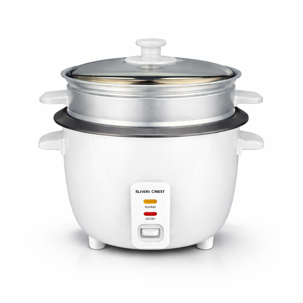 Aparat de gătit orez Royal Slivers Crist SC-750W, 4 L, funcție Warm, vas din aluminiu