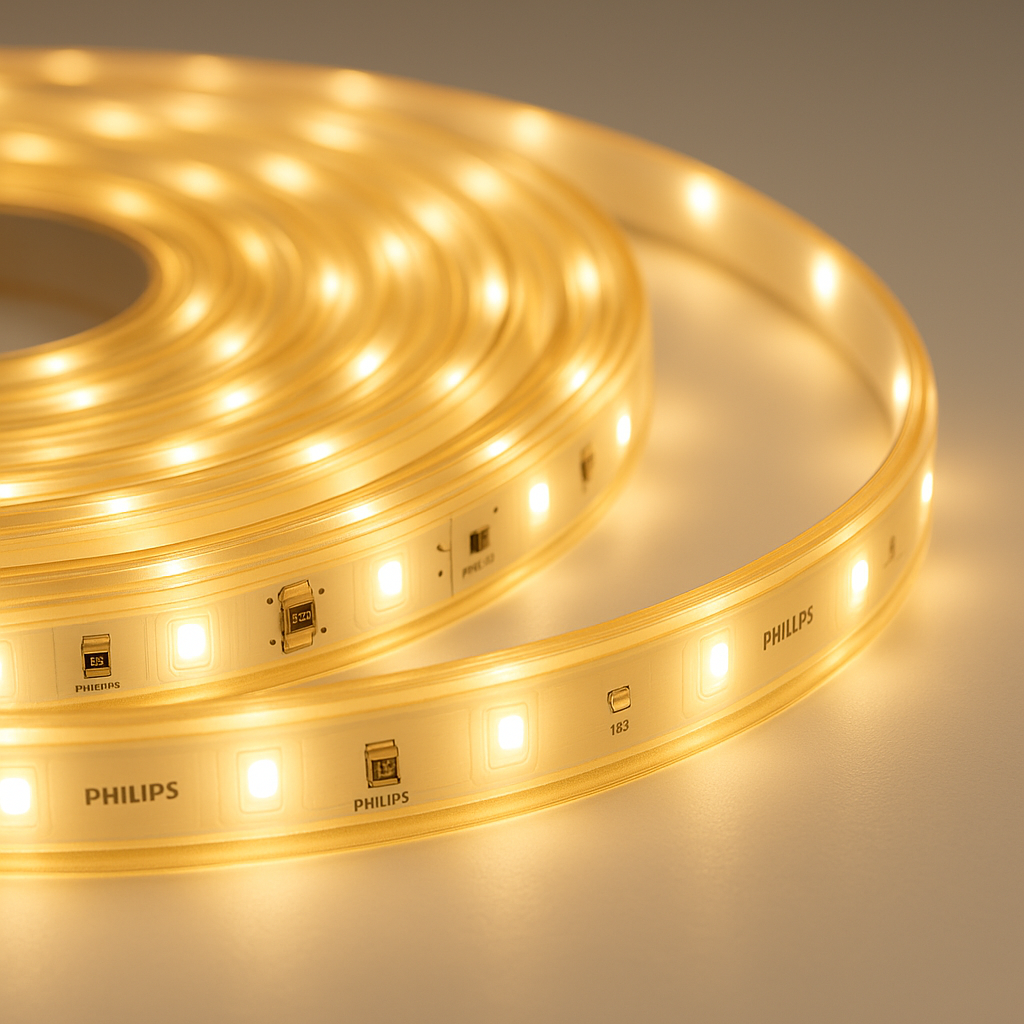 Bandă LED Philips Exterior 5 m RGB 1500 lm cu Telecomandă și Protecție IP44