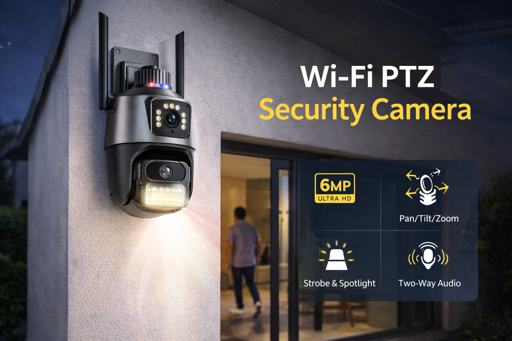 Cameră supraveghere S-Eye WiFi PTZ 6MP, zoom optic 10X, detectare persoane, vedere nocturnă color