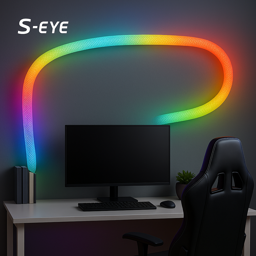 S-Eye Tub luminos RGB 2.5 m cu material textil flexibil si control remote