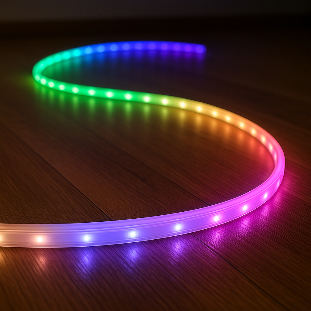 Bandă LED Philips Exterior 5 m RGB 1500 lm cu Telecomandă și Protecție IP44