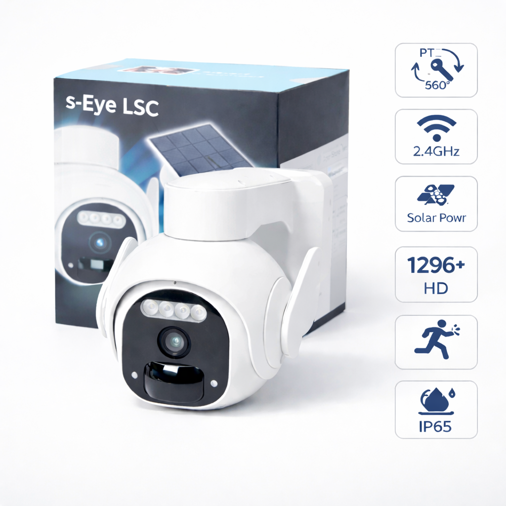 Camera supraveghere s-Eye LSC WiFi cu alimentare solară, PTZ, 1296p HD, detecție mișcare, sirenă, vedere nocturnă, IP65
