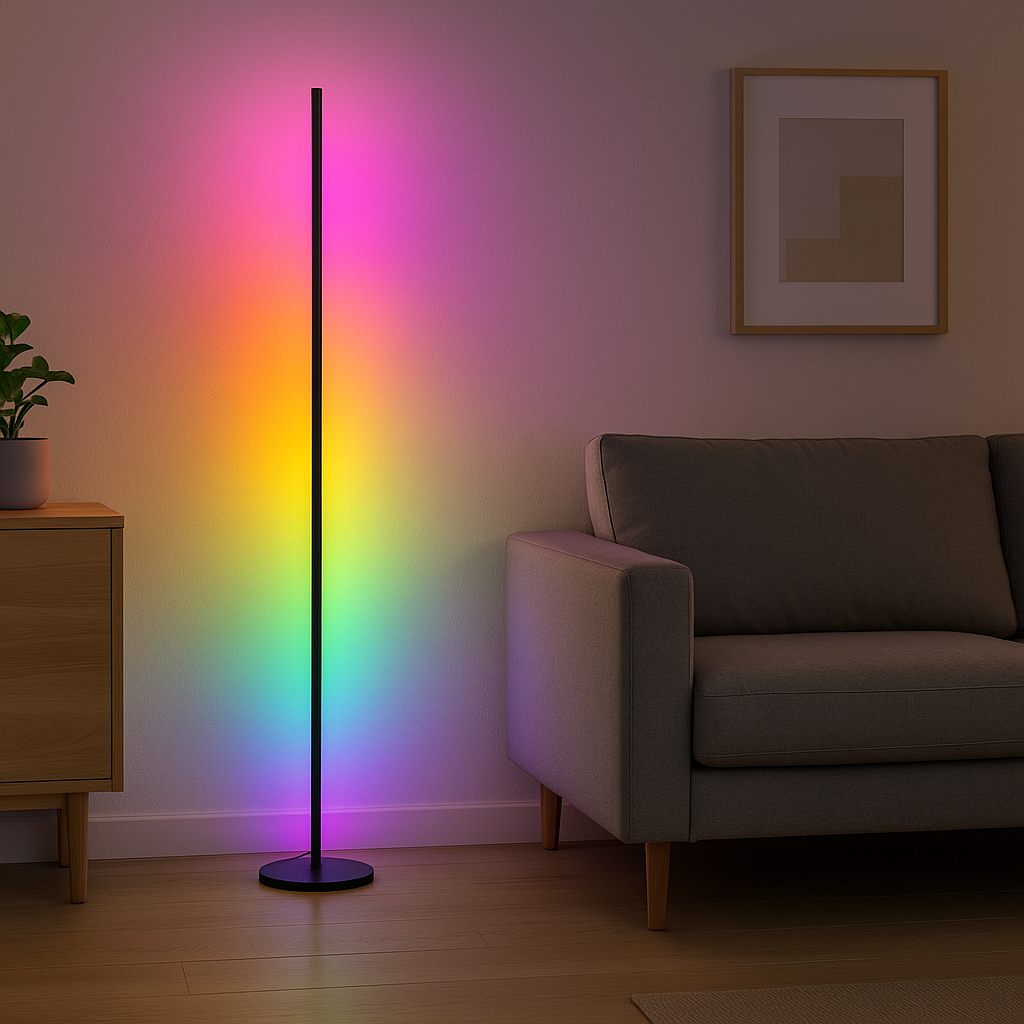 Lampa Philips RGBIC 142 cm, 13 moduri lumina, telecomanda, gradient si efecte dinamice