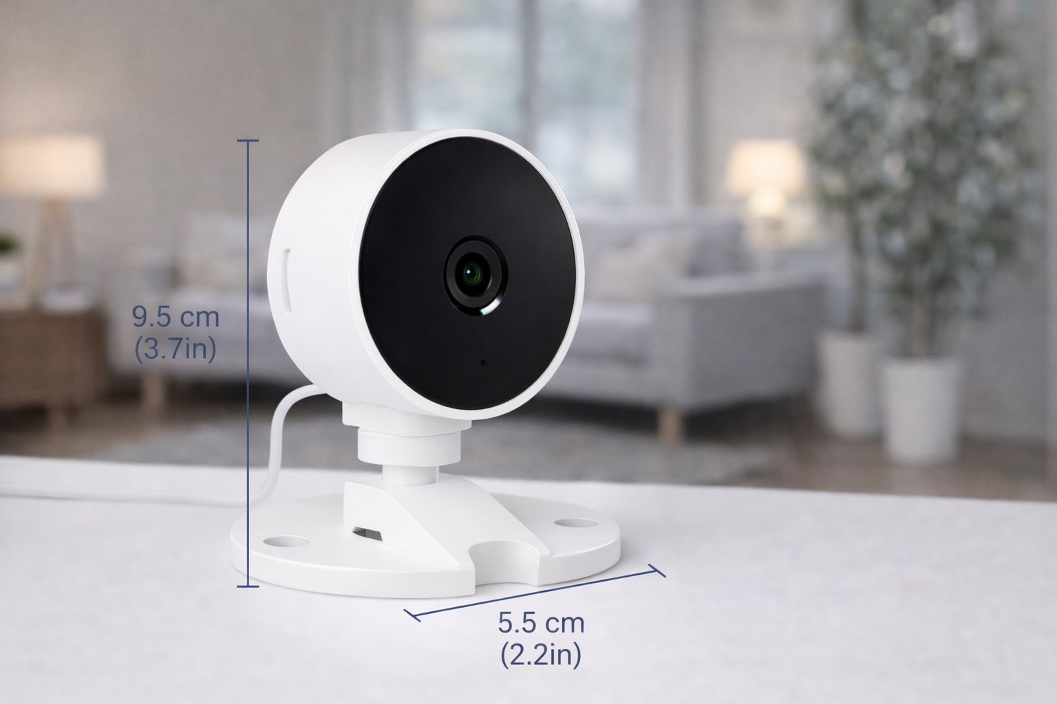 Cameră Supraveghere Interior s-Eye model LSC, Full HD 1080p, WiFi 2.4GHz, Audio Bidirecțional, Night Vision 5m, Unghi 75°, Alb