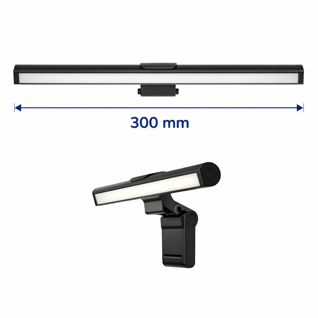 Lampa Monitor Laptop S-Eye Screen Bar LED 30cm, 130lm, 3 Moduri Lumina, Dimabila, USB-A, Negru