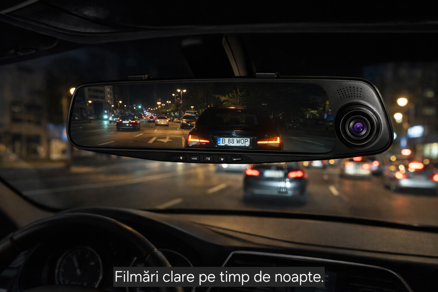Camera  auto, oglinda DVR s-Eye față spate Full HD 1080p cu cameră marșarier