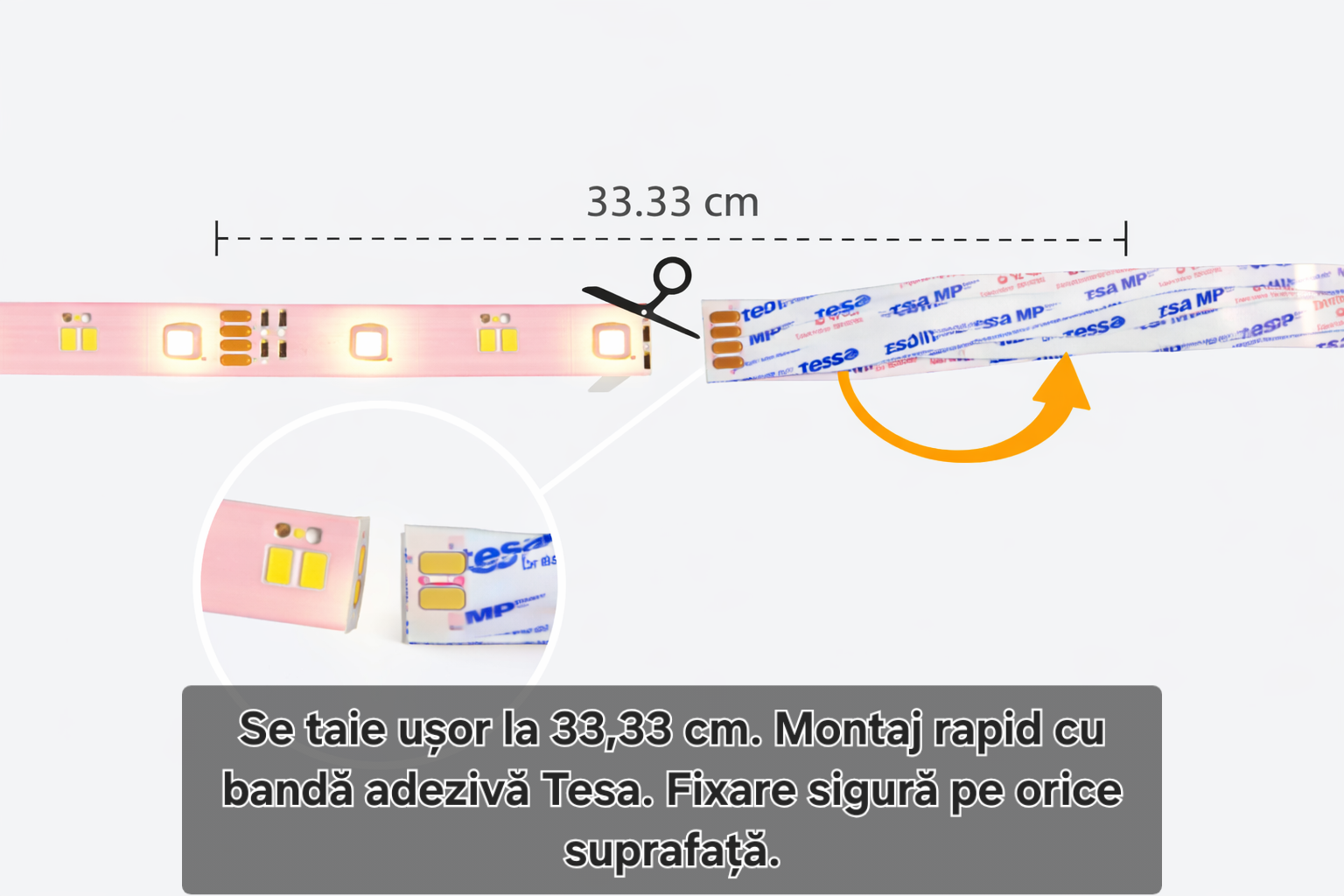 Bandă LED S Eye RGBIC 30 m, iluminare ambientală multicolor, alb reglabil 2700K 6500K, telecomandă inclusă