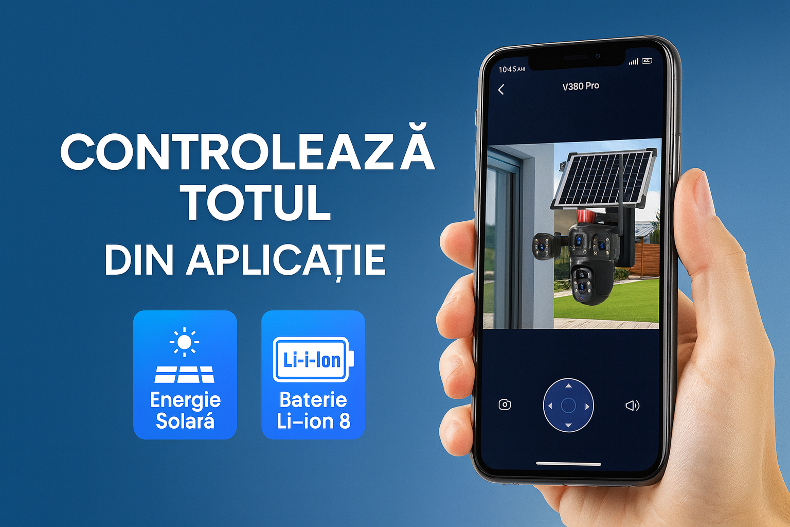 Cameră de Supraveghere Exterioară s-Eye Tripla 4G, 12MP Ultra HD, Zoom 10X, PTZ, Alimentare Solară 7.5W, Baterie 8000mAh