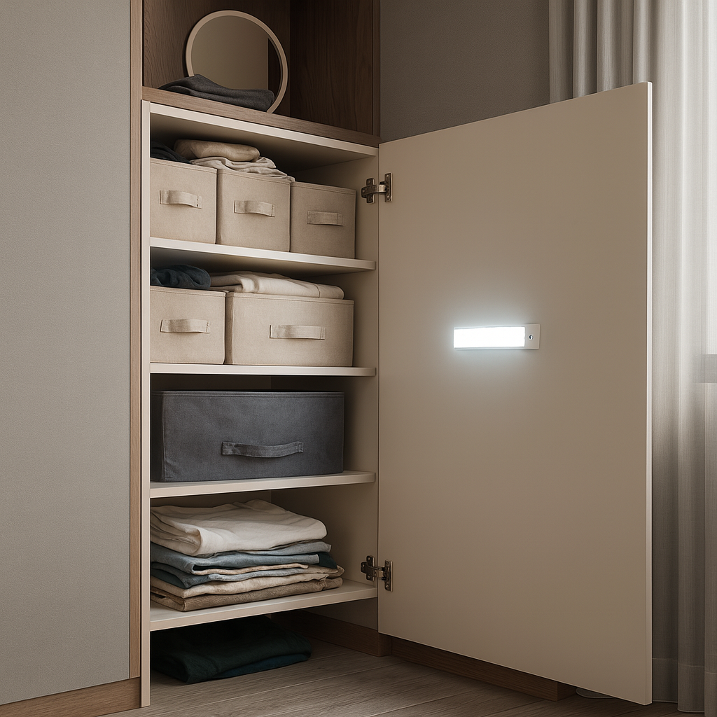 Lampa cu LED sub dulap S-Eye 200mm – Senzor de miscare, reincarcabila USB Type-C, 3 nuante de lumina (3000K-6500K) 