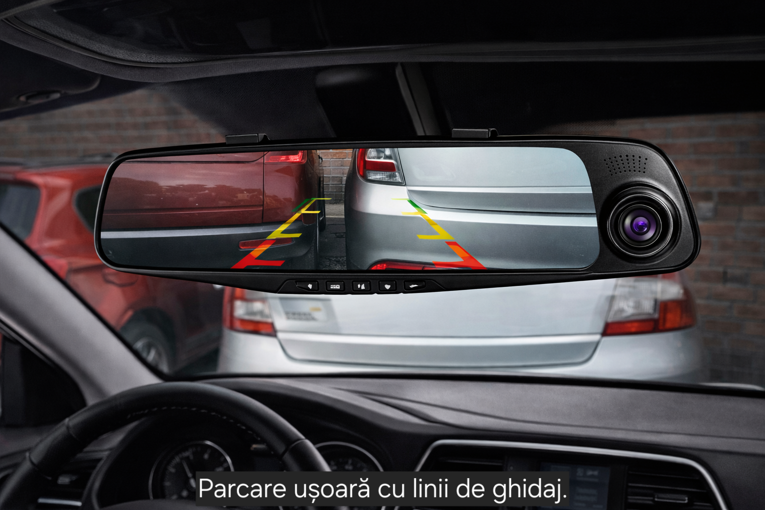 Camera  auto, oglinda DVR s-Eye față spate Full HD 1080p cu cameră marșarier
