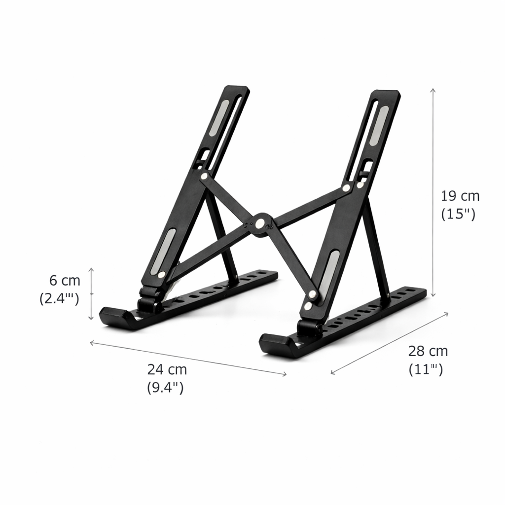 Suport laptop pliabil s-eye LAB31, reglabil 10 poziții, pentru laptop 13–15 inch