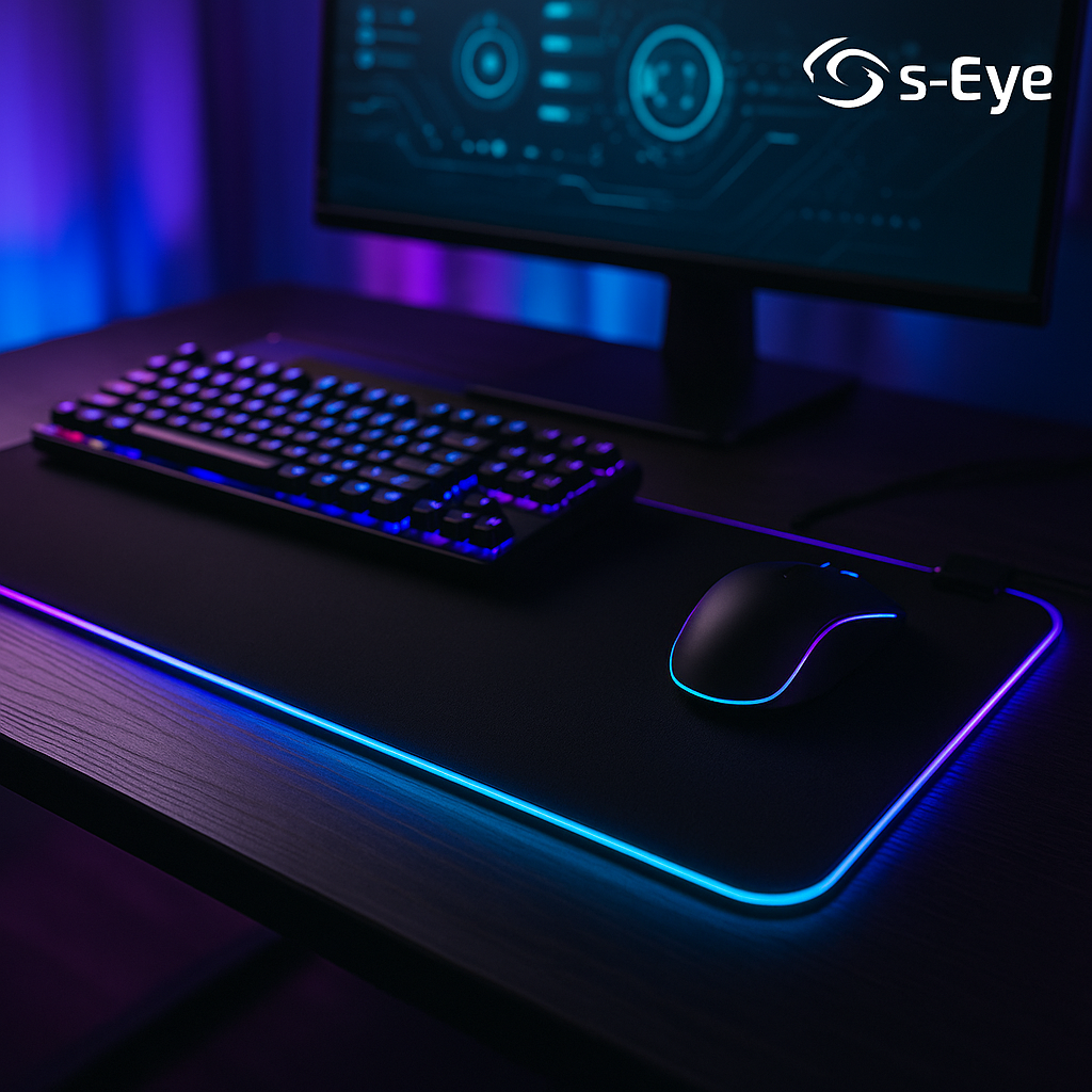 Mouse Pad RGB s-Eye XXL, Control Wi-Fi, Iluminare Inteligentă, 90x30cm