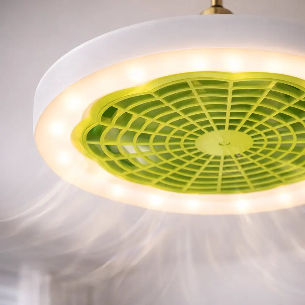 Lampă LED Smart cu ventilator integrat 30 W, dulie E27, telecomandă inclusă