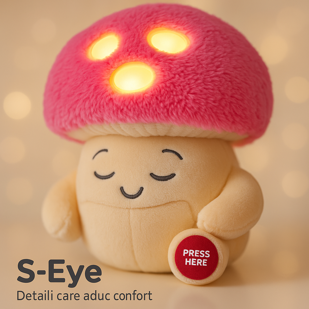 Lampa de Veghe Plusata S-Eye cu Lumina si Sunet – 3 Baterii AAA Incluse, Ideala pentru Camera Copiilor, inaltime cca 25-30 cm