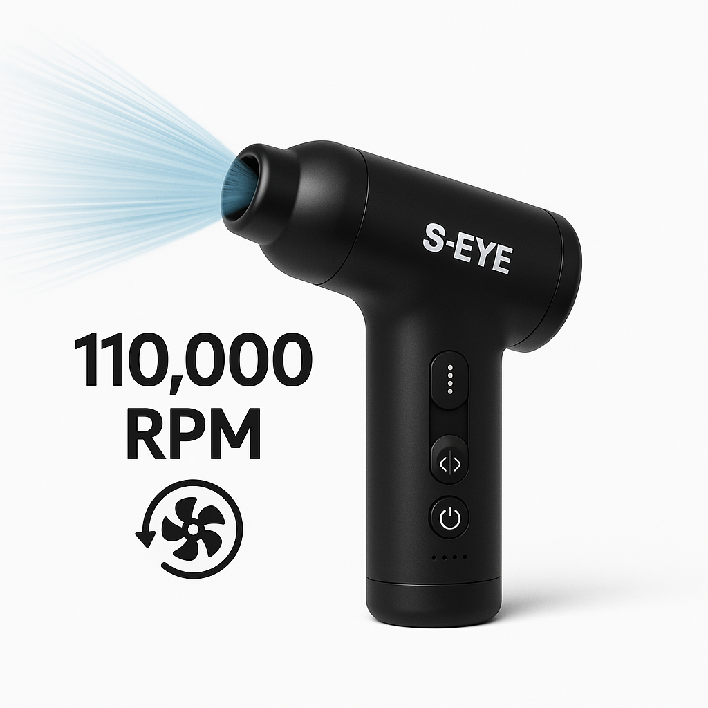 Suflanta S-Eye Turbo 8V 110000 RPM USB-C cu Set Accesorii pentru Curatare Profesionala