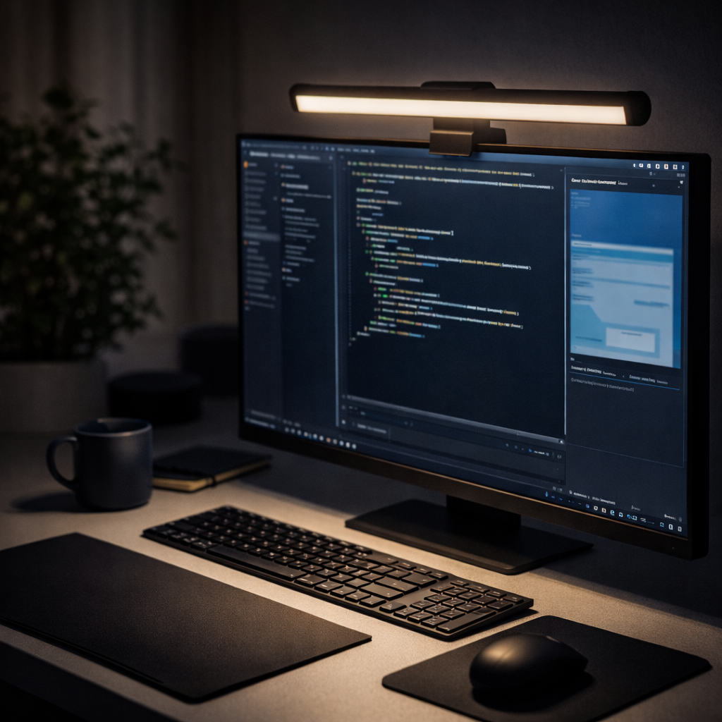 Lampa Monitor Laptop S-Eye Screen Bar LED 30cm, 130lm, 3 Moduri Lumina, Dimabila, USB-A, Negru